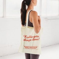 Natural Cotton Tote Bag with Long Shoulder Handles