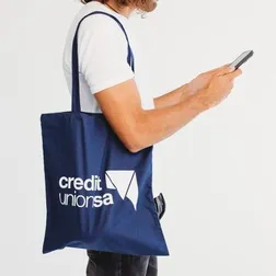 Colourful Cotton Calico Tote Bag with Long Handles
