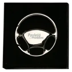 K8 Steering Wheel Promotional Metal Key Rings With Gift Box