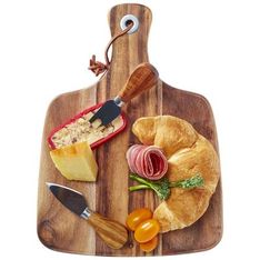 Acacia Wood Cheeseboard with Magnetic Knife Set
