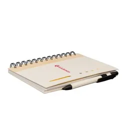 Buttermilk Recycled Milk Carton Paper 70 Page Lined Notebook with Sticky Notes