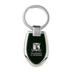 Le Mans Shield Nickel Keychain with Epoxy Dome