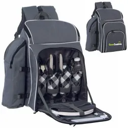 Capri Insulated Picnic Backpack with Flatware Set