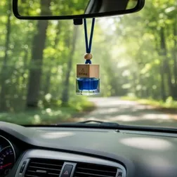 Glass Bottle Rearview Mirror Reed Diffuser 8ml Wood Cap