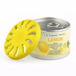 Lemon Scented Tin Car Diffuser with Plastic Lid
