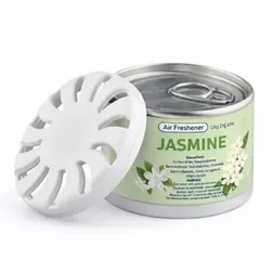 Jasmine Scented Tin Car Air Freshener with Plastic Lid