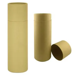 Cardboard Tube Gift Packaging for Drink Bottles with Push-On Lid