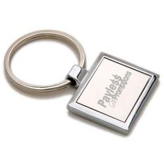Alloy Rectangle Keyrings With Presentation Box