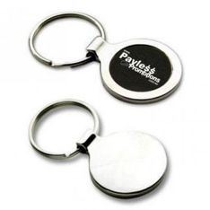 Alloy Circular Keyrings With Gift Box