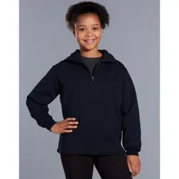 Kids Half Zip Fleece Sweatshirt 280gsm Cotton Polyester Blend