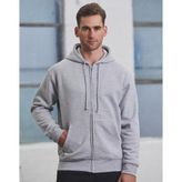 Cotton Blend Full Zip Fleece Hoodie with Handwarmer Pockets