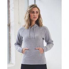 Ladies Cotton Fleece Hoodie with Kangaroo Pocket
