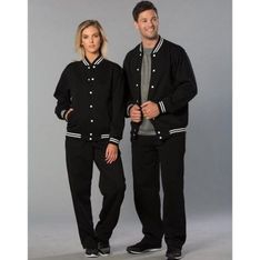 Unisex Poly Cotton Fleece Varsity Jacket