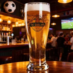 Bira Nucleated Base Beer Glass 310ml Borosilicate