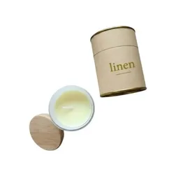 Relax Large Frosted Glass Scented Candle with Bamboo Lid