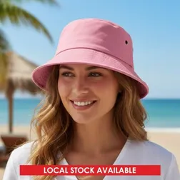 Long Beach Brushed Cotton Twill Bucket Hat Medium Size 570mm