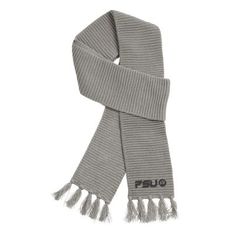 Acrylic Ribbed Knit Scarves with Tassels