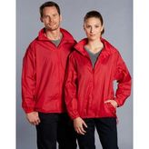 Packable Waterproof Nylon Taffeta Jacket with Concealed Hood