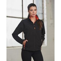 Ladies Bonded Softshell Jacket with Contrast Details