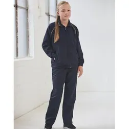 Ripstop Kids Track Jacket with Mesh Lining and Contrast Piping