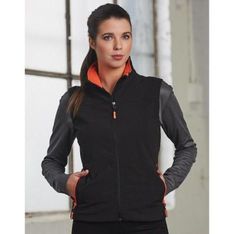 Rosewall Ladies Softshell Contrast Vest Water Resistant