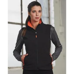 Rosewall Ladies Softshell Contrast Vest Water Resistant