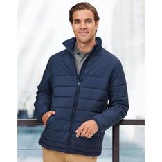 Sustainable Insulated Puffer Jacket Water Resistant Polyester Shell