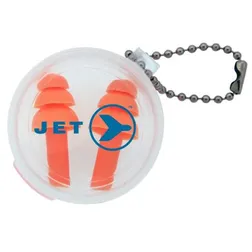 K228 Silicone Embroidered Travel Ear Plugs In Carrying Case