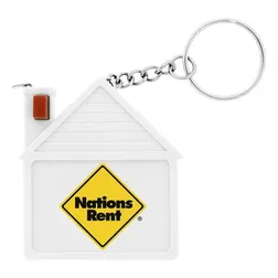 K157 1 Metre House Shaped Promotional Tape Measures With Keychain