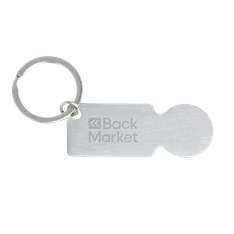 Drake Stainless Steel Trolley Coin Keychain