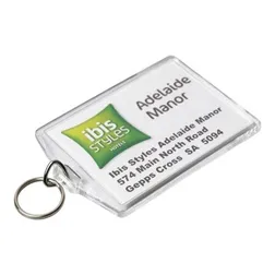 Hotel Room Clear Acrylic Key Tags