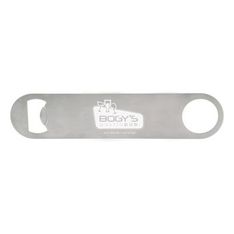 Bartenders Stainless Steel Handheld Bottle Opener with Epoxy Dome