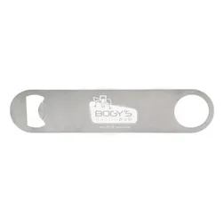 Bartenders Stainless Steel Handheld Bottle Opener with Epoxy Dome