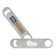 Bartenders Stainless Steel Handheld Bottle Opener with Epoxy Dome