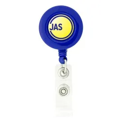 Retractable Round Badge Holder with Epoxy Dome