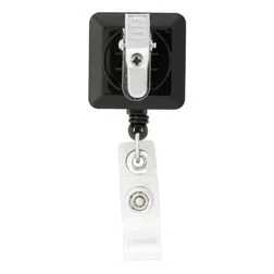 Rectangle Retractable Badge Holder with Epoxy Dome Protection
