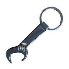 Spanner Bottle Opener Keyring with Nickel Finish