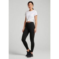 Ladies Power Stretch Performance Leggings with Moisture Wicking