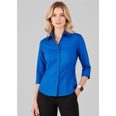 Oasis Womens Three Quarter Sleeve Breathable Polyester Shirt