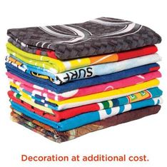 Custom Sublimated Pool Towel 320gsm Cotton Terry Reverse