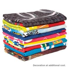 Custom Sublimated Pool Towel 320gsm Cotton Terry Reverse