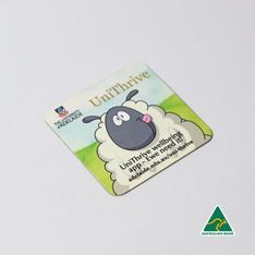 Square Fridge Magnet with Textured Laminate and Rounded Corners