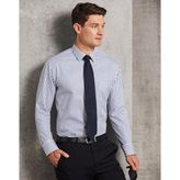 Mens CVC Sateen Stripe Long Sleeve Work Shirt