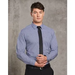 Slimmer Fit Two Tone Gingham Business Shirt