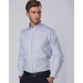 Mens Dot Contrast Long Sleeve Cotton Button Down Shirt