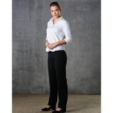 Ladies Mini Herringbone Cotton Blend Three Quarter Sleeve Professional Shirt