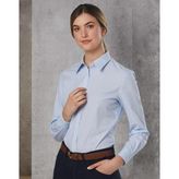 Womens Fine Stripe Long Sleeve Business Shirt