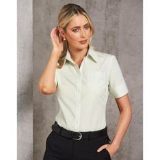 Balance Stripe Cotton Polyester Short Sleeve Shirt
