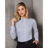 Ladies Executive Sateen Stripe Long Sleeve Shirt