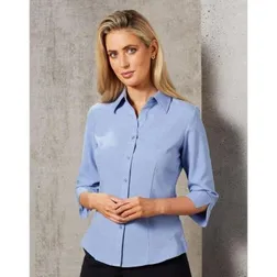 Ladies CoolDry Three Quarter Sleeve Moisture Wicking Polyester Shirt
